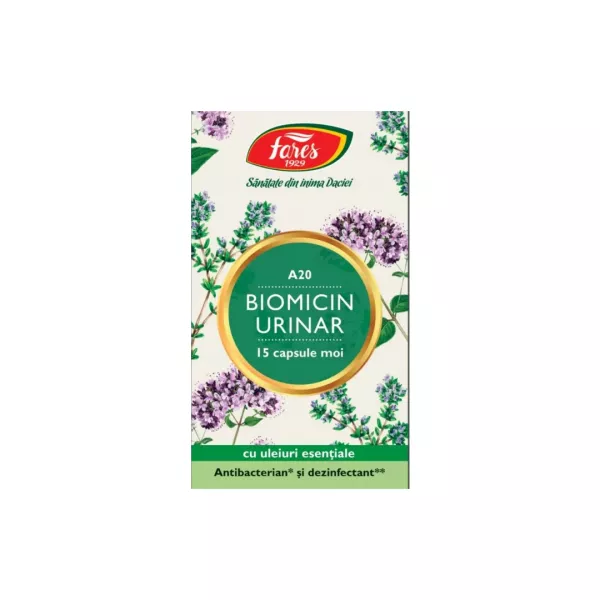 Biomicin urinar, A20, 15 capsule moi