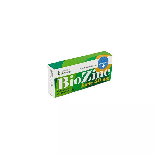 Biozinc Forte 50 mg, 30 comprimate, Remedia
