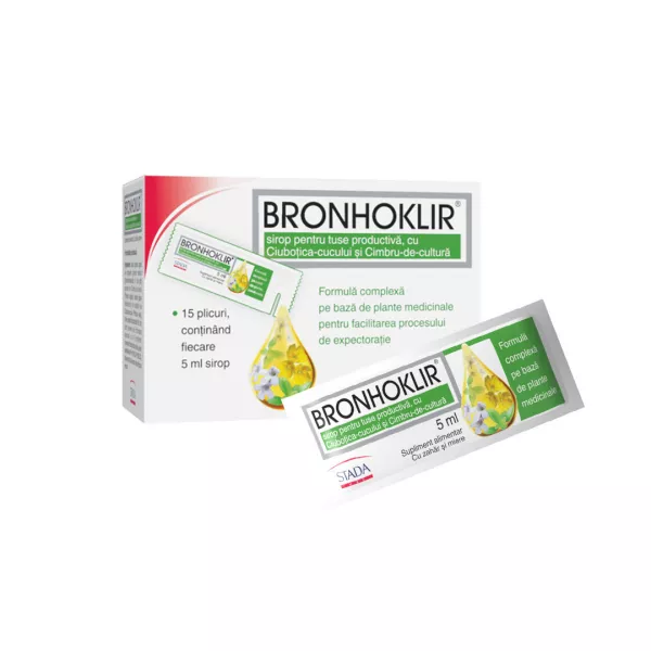 Bronhoklir pentru tuse productiva, 15 plicuri, Stada