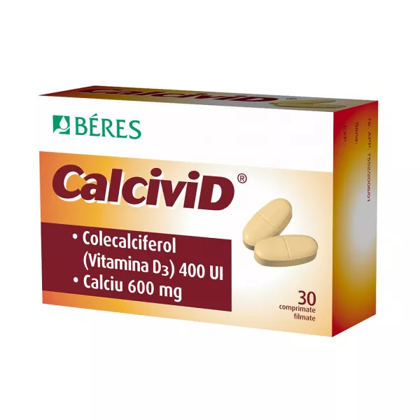 Calcivid, 30 comprimate, Beres Pharmaceuticals Co