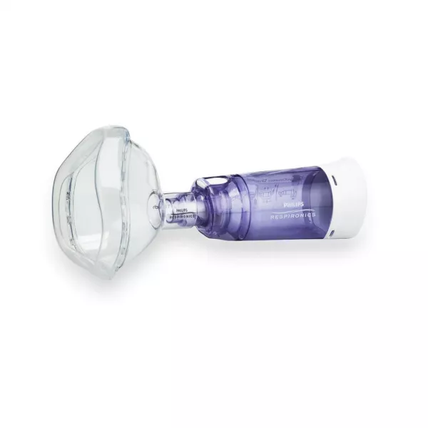 Camera de inhalare 5 ani - adulti, Respironics Optichamber Diamond, masca marime L, Philips