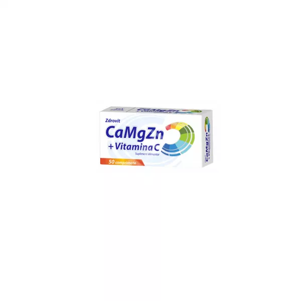 CaMgZn + Vitamina C, 50 comprimate, Zdrovit
