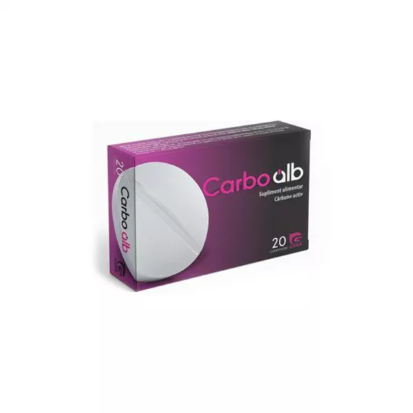 CarboAlb carbune alb, 200 mg, 20 comprimate, Esvida Pharma