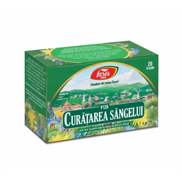Ceai curatarea sangelui P126, 20 plicuri, Fares