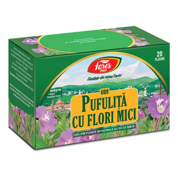 Ceai de Pufulita cu Flori Mici U 89, 20 plicuri, Fares