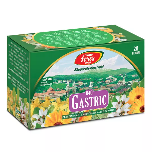 Ceai Gastric D40, 20 plicuri, Fares