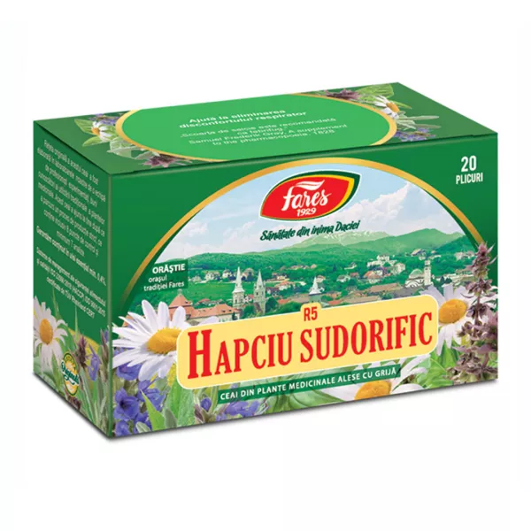 Ceai Hapciu Sudorific, R5, 20 plicuri, Fares