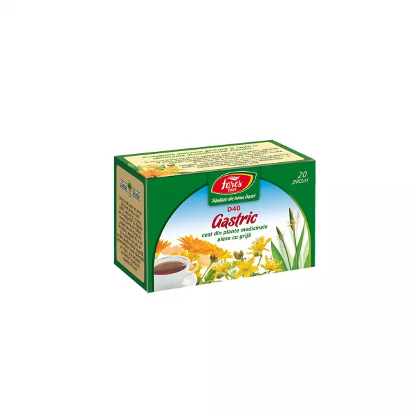 Ceai Gastric, D40, 20 plicuri, Fares