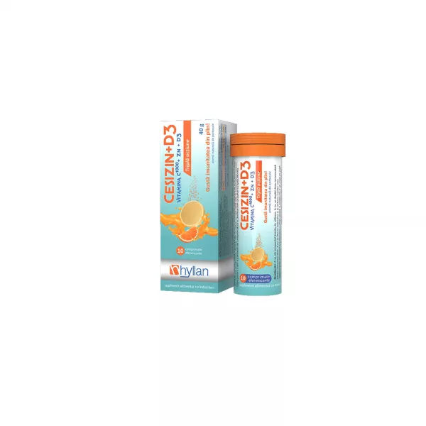 Cesizin Vitamina C 1000 + ZN + D3, 10 comprimate efervescente, Hyllan