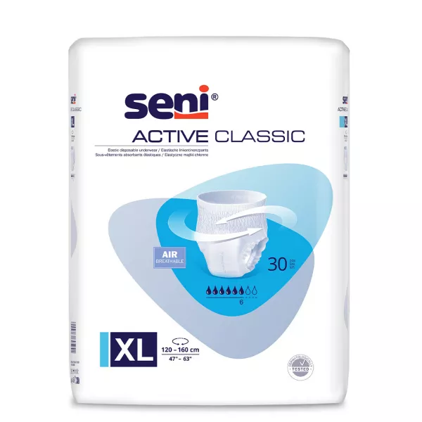 Chilot elastic absorbant, Extra Large, 30 bucati, Seni Active Classic