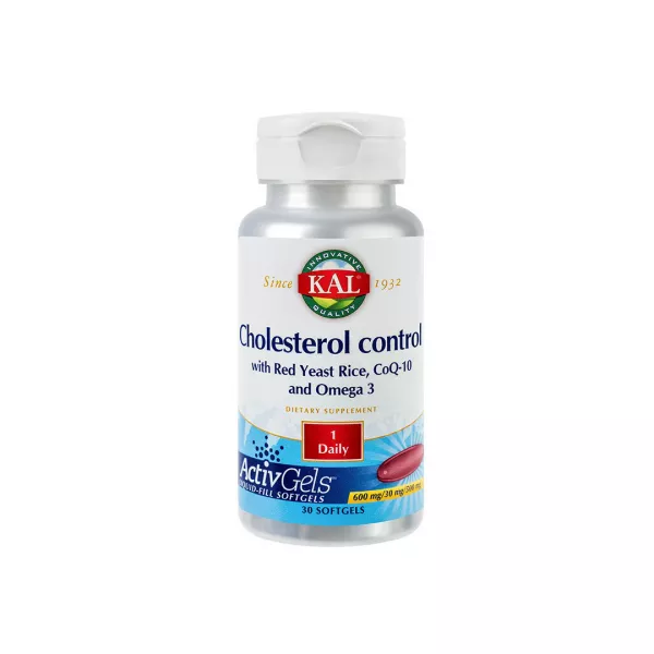 Kal Cholesterol Control Red Yeast Rice COQ10 Omega 3, 30 capsule, Secom