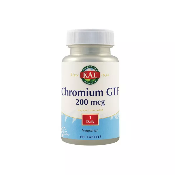 Chromium GTF 200mcg Kal, 100 tablete, Secom