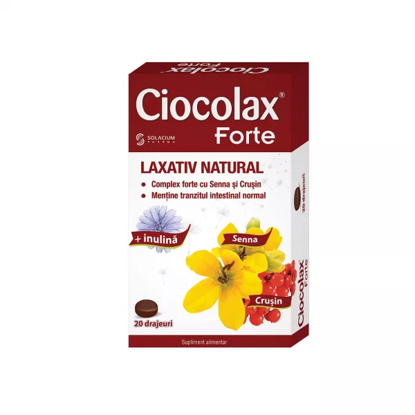 Ciocolax Forte, 20 drajeuri, Solacium Pharma