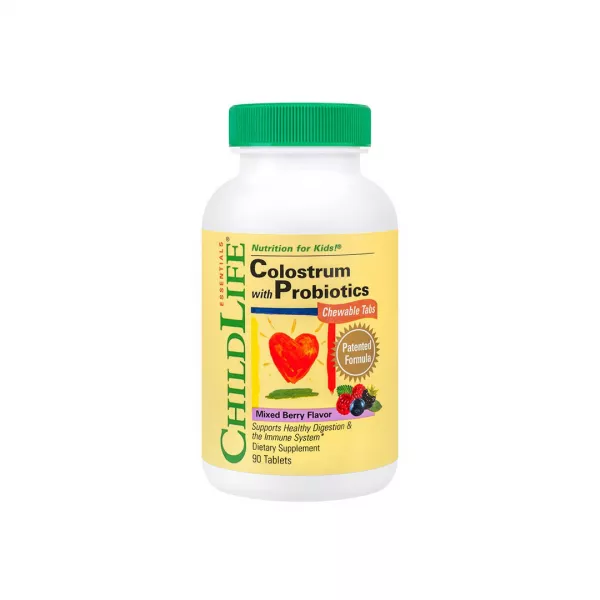 Colostrum with Probiotics ChildLife Essentials, 90 tablete, Secom