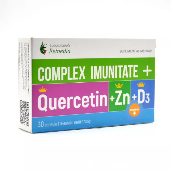 Complex IMUNITATE Quercitin + Zn + D3, 30 capsule, Remedia