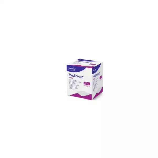 Comprese sterile absorbante din material netesut Medicomp Extra, 10 x 10 cm, 1 cutie/25 bucati, Hartmann