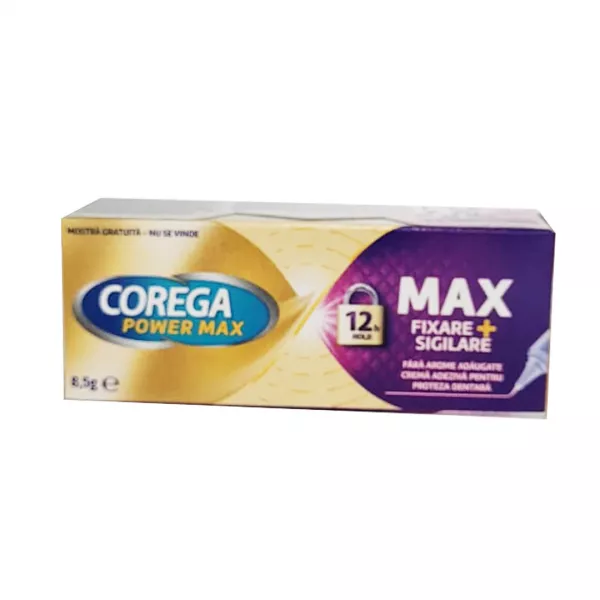 Crema adeziva pentru proteza dentara Corega Power Max Fixare + Sigilare, 8,5 g, Gsk
