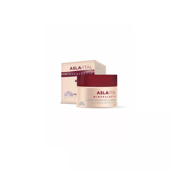 Crema Antirid cu Colagen SPF 10, Aslavital Mineralactiv, 50 ml, Farmec