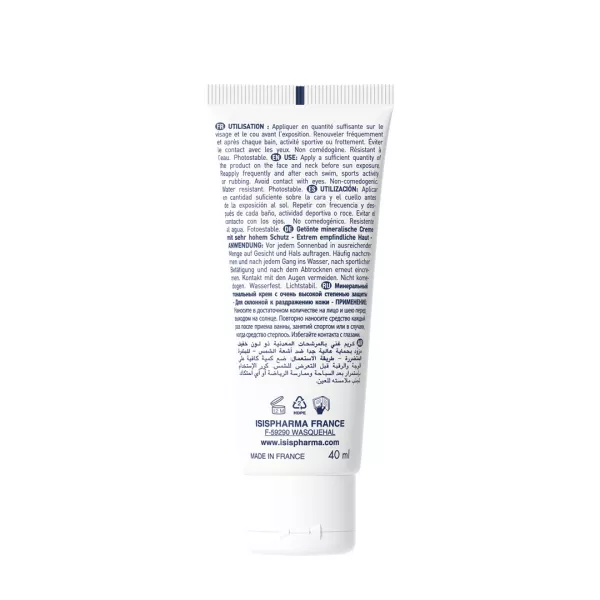 Crema cu protectie solara UVEBLOCK SPF 50+ Tinted Mineral, 40 ml, Isis Pharma
