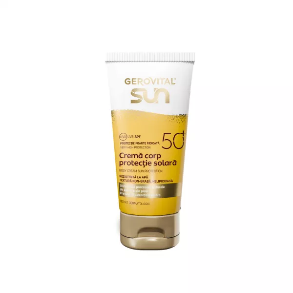 Crema de corp cu protectie solara Sun, SPF 50+, 150 ml, Gerovital
