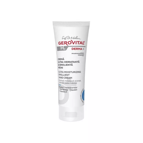 Crema de maini ultra hidratanta si emolienta H3 Derma+, 100 ml, Gerovital