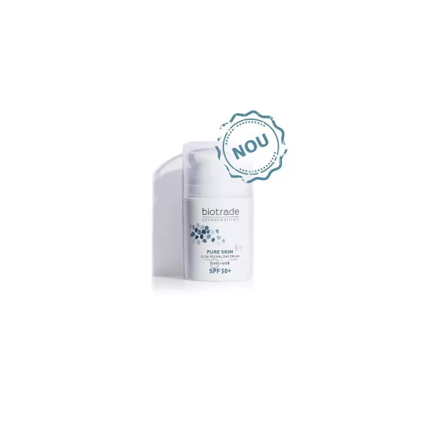 Crema de zi cu efect iluminator SPF 50+, Pure Skin, 50 ml, Biotrade