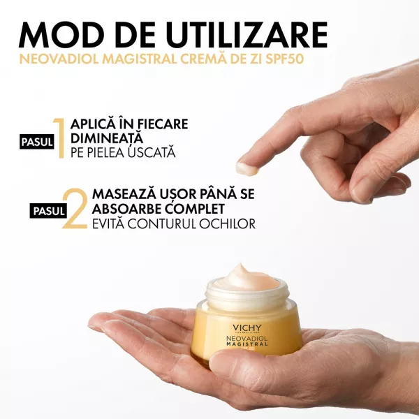 Crema de zi anti-pete pigmentare cu efect de fermitate SPF 50 Neovadiol Magistral, 50 ml, Vichy