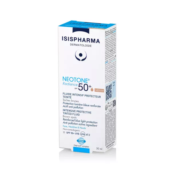 Crema depigmentanta nuantatoare SPF50+ Medium Neotone Radiance, 30 ml, Isispharm