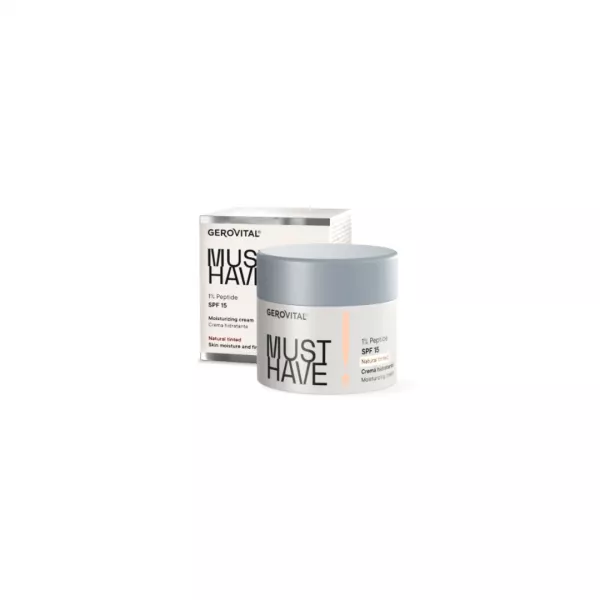 Crema Hidratanta 1% Peptide SPF 15, Must Have, 50 ml, Gerovital