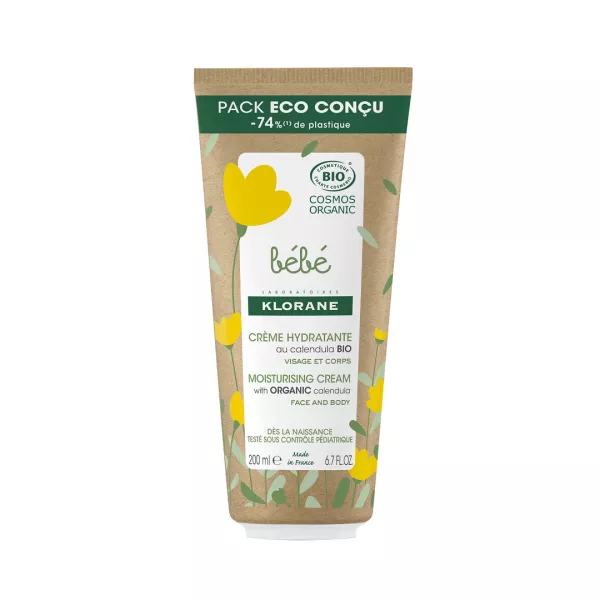 Crema hidratanta bio pentru fata si corp, 200 ml, Klorane Bebe