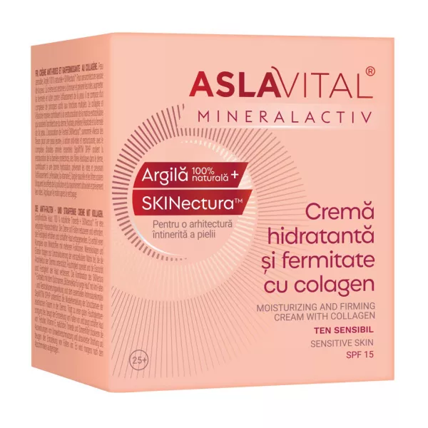 Crema hidratanta cu colagen pentru fermitate Mineralactiv, 50 ml, Aslavital
