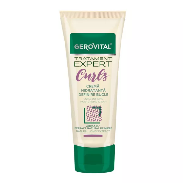 Crema hidratanta pentru definirea buclelor Tratament Expert Curls, 150 ml, Gerovital
