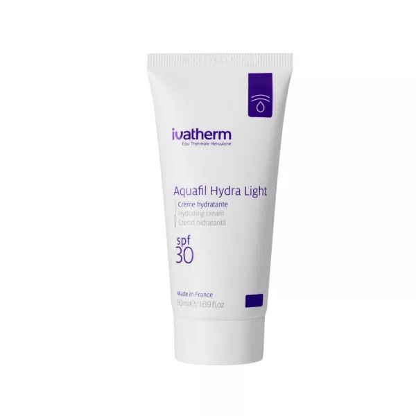 Crema hidratanta pentru fata cu SPF 30 Aquafil Hydra Light, 50 ml, Ivatherm