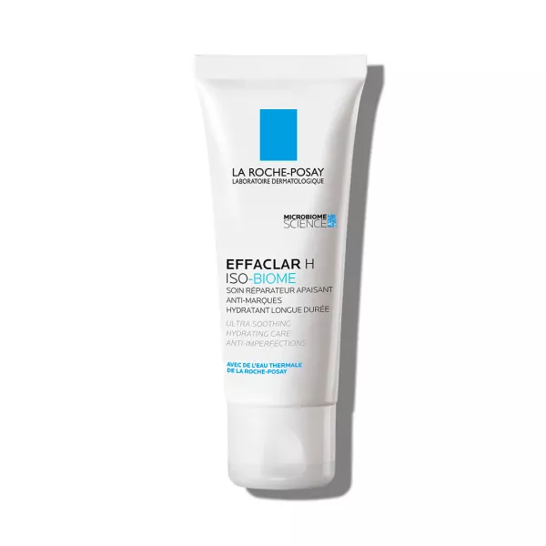 Crema hidratanta si calmanta pentru pielea grasa fragilizata Effaclar H Iso-Biome, 40 ml, La Roche Posay