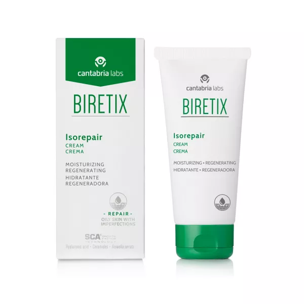 Crema hidratanta si regeneratoare Biretix Isorepair, 50 ml, Cantabria Labs