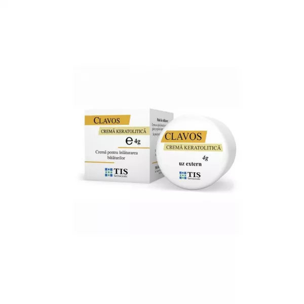 Crema keratolitica pentru indepartarea bataturilor Clavos, 4 g, Tis Farmaceutic