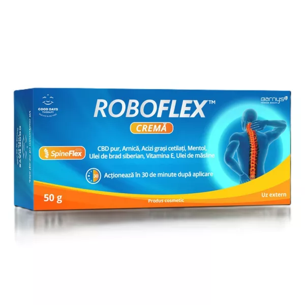 Crema pentru coloana si spate Roboflex, 50 g, Good Days Therapy