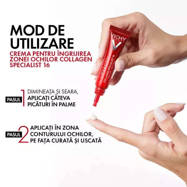 Crema pentru ingrijirea zonei ochilo rLiftactiv Collagen specialist 16, Vichy