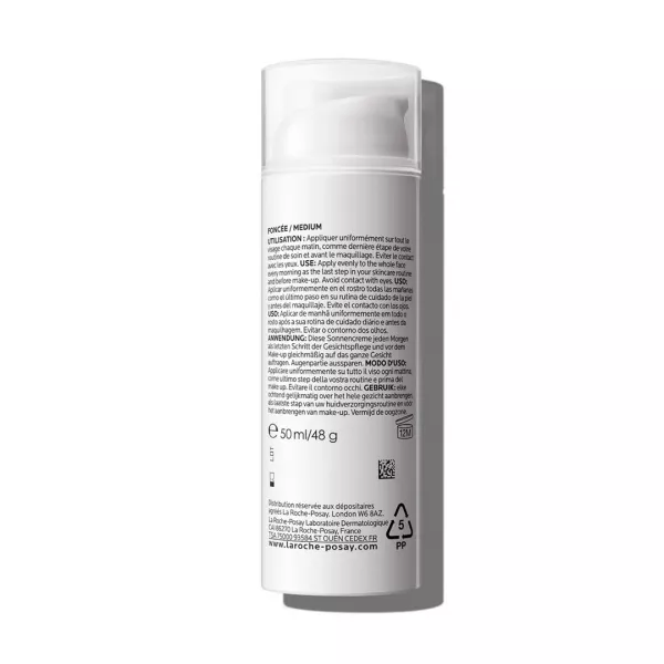 Crema protectie solara SPF 50+ cu pigment de culoare pentru fata Anthelios Pigment Correct, 50 ml, La Roche-Posay