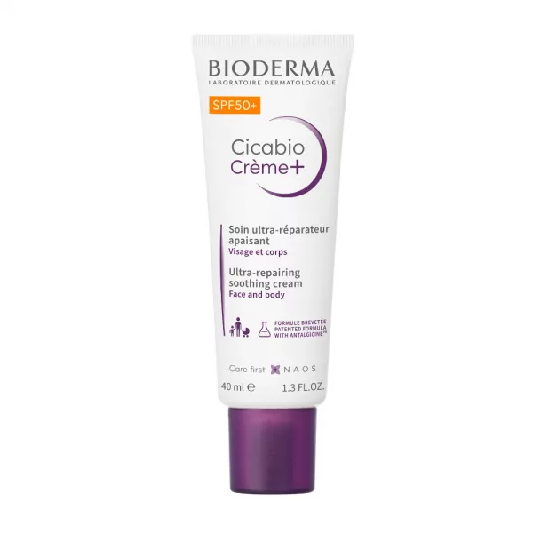 Crema reparatoare cu SPF50+ Cicabio Creme+, 40 ml, Bioderma