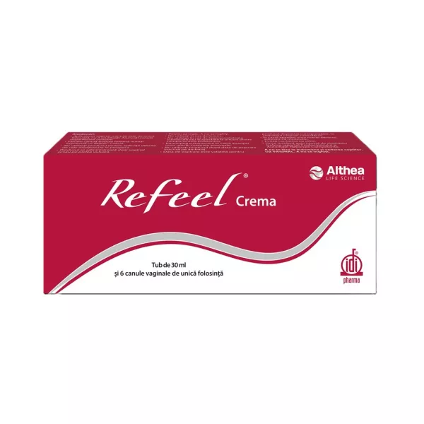 Crema vaginala Refeel, 30 ml+6 aplicatoare vaginale, Althea Life Science