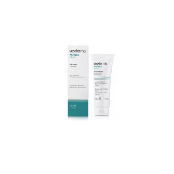 Crema-gel hidratanta pentru ten gras predispus la acnee Acnises Young, 50 ml, Sesderma