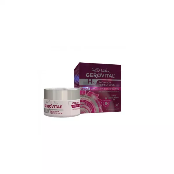 Crema ultra activa si luminozitate H3 Evolution Perfect Look, 50 ml, Gerovital