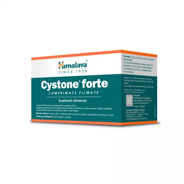 Cystone Forte, 60 comprimate filmate, Himalaya