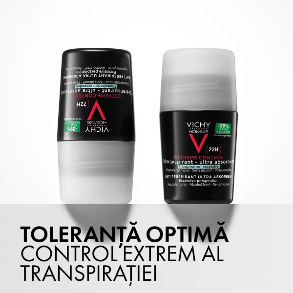 Deodorant roll-on pentru barbati, 50 ml, Vichy