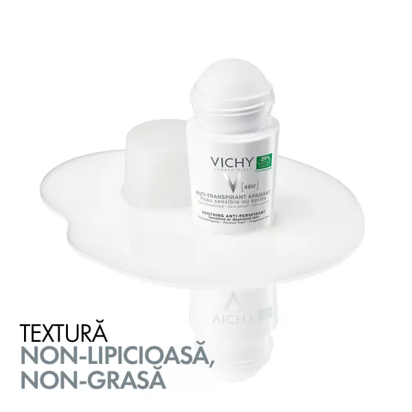 Deodorant roll-on antiperspirant fara parfum 48 h, 50 ml, Vichy