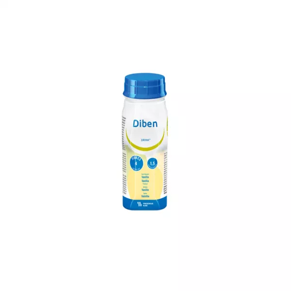 DIBEN DRINK, EasyBottle, vanilie, 200 ml,  4 flacoane, Fresenius Kabi Germania