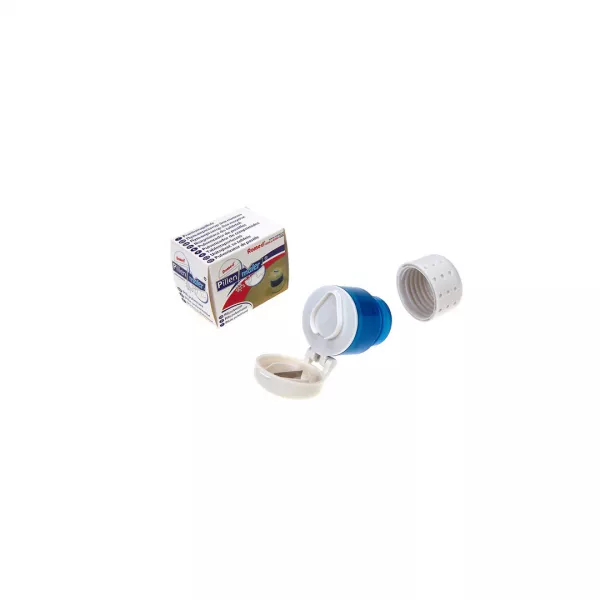 Dispozitiv taiere/sfaramare pastile, cutie medicamente cu taietor si zdrobitor, Romed