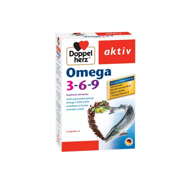 Omega 3-6-9 + vitamina E, 30 capsule, Doppelherz