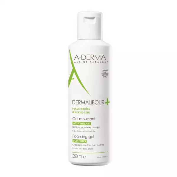 Gel spumant pentru piele iritata Dermalibour+, 250 ml, A-Derma